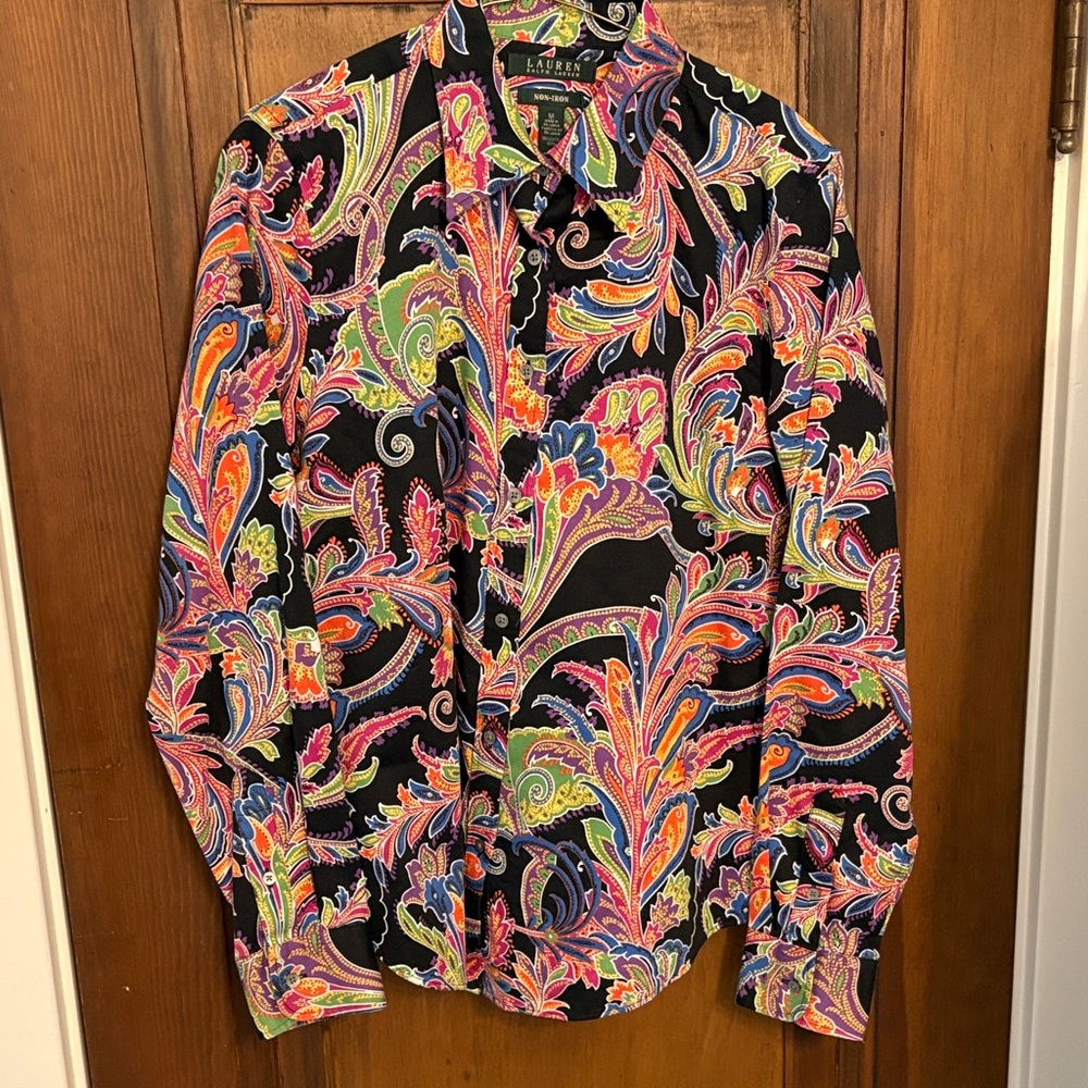 Lauren Ralph Lauren Multicolor Paisley Button Down Shirt